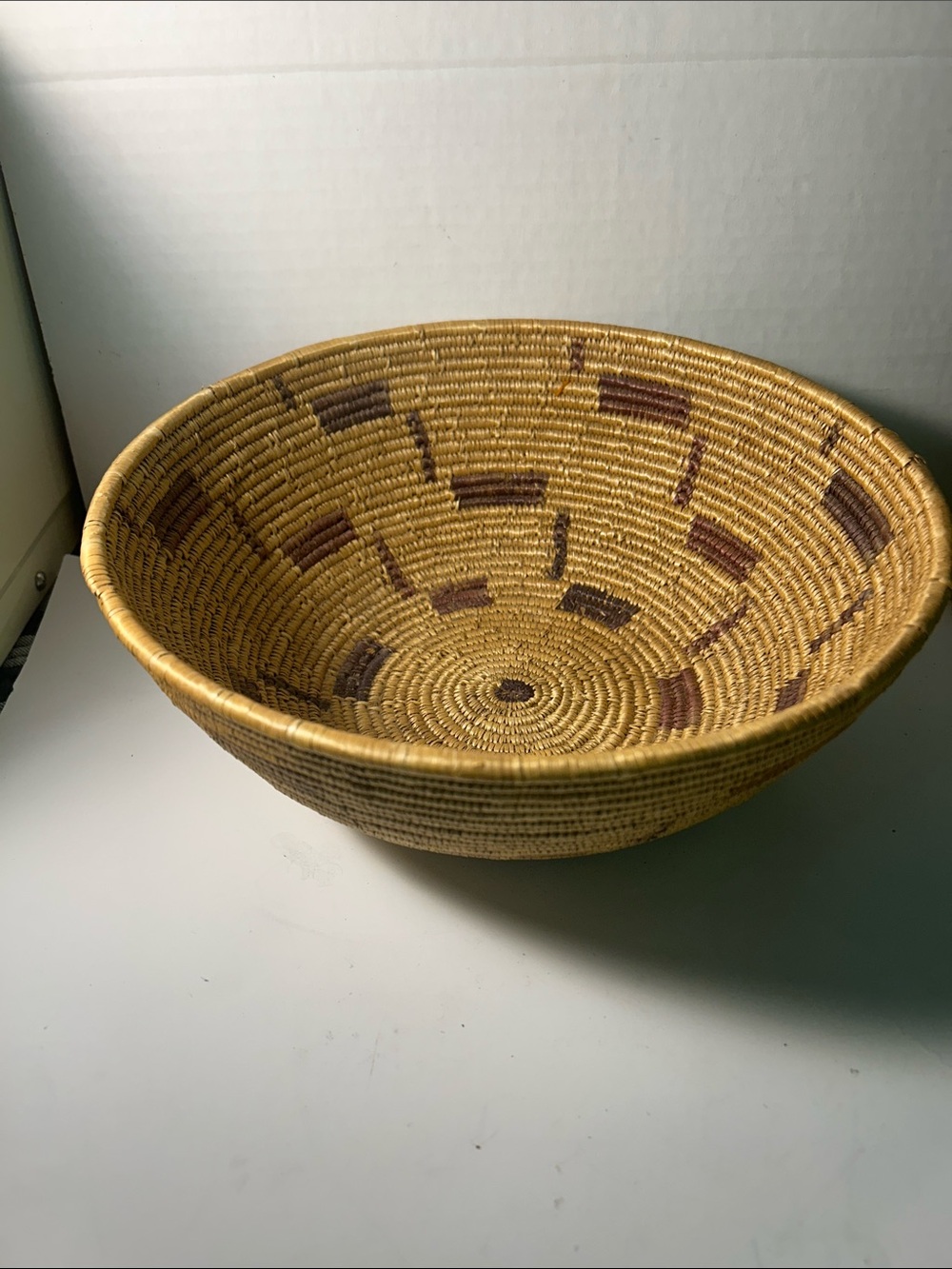 Handwoven Decorative Woven Bowl - Brown and Tan